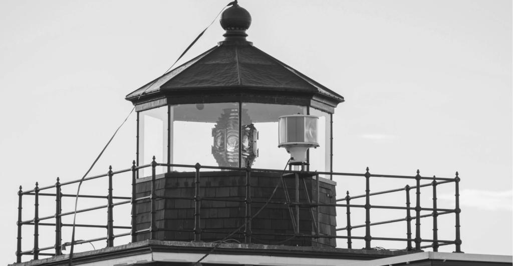 This image of a lighthouse lantern illustrates the tempestuous nature of brand threats in this brand protection guide.