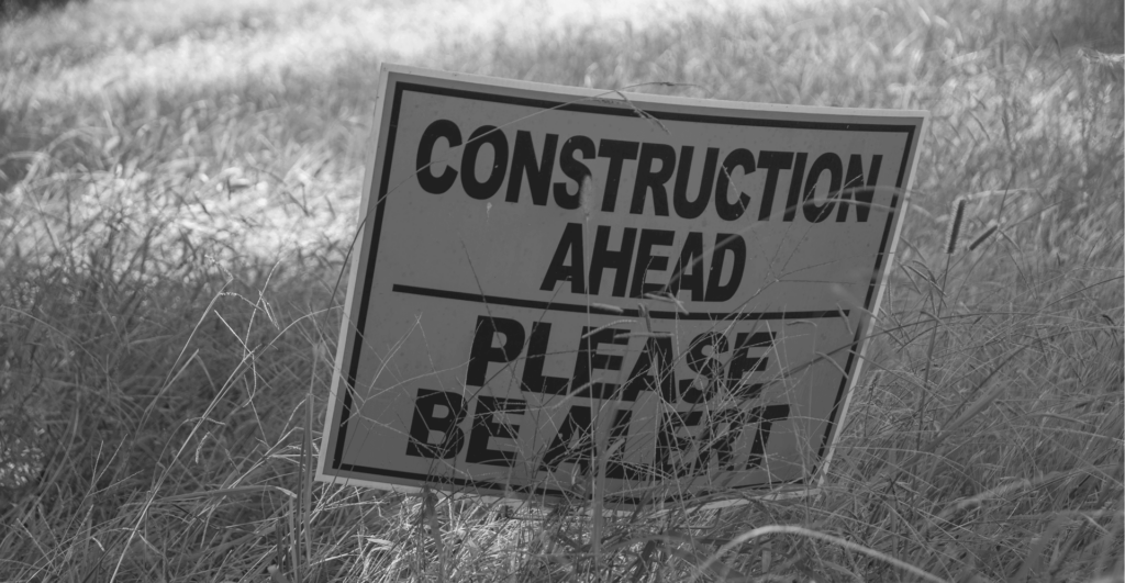 This image of a "construction ahead" warning sign illustrates our discussion topic: Exploring the best ways to build stable, secure, forward-thinking DNS infrastructure.