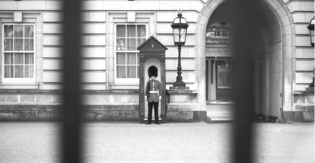British Soldier in Black & White