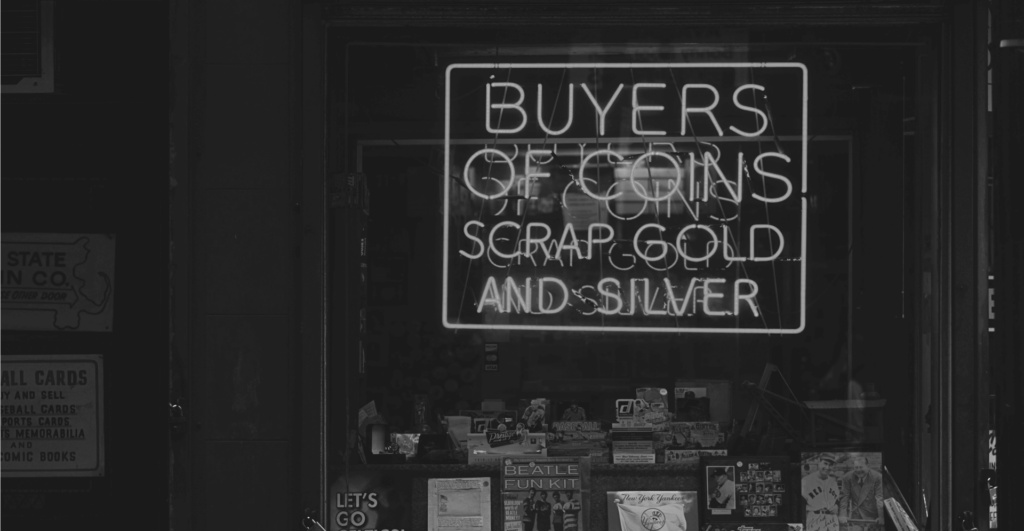This image of an advertisement for buying coins, gold, and silver illustrates our discussion topic: social media monitoring, social media scams, and malicious ads that target brands.